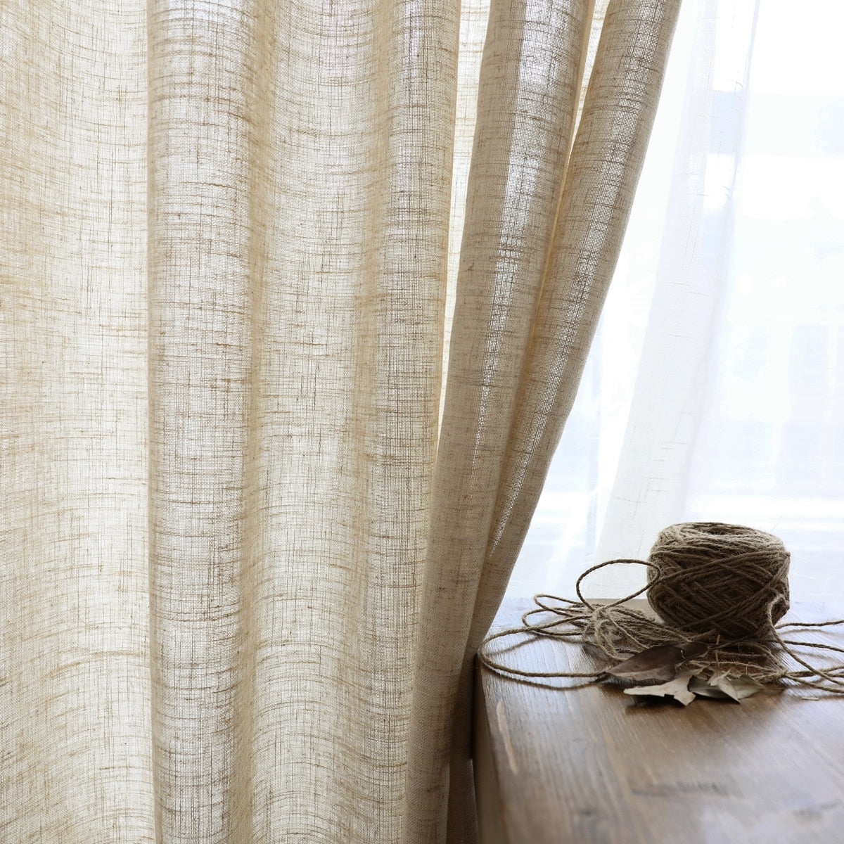 Sheer Oatmeal Linen Drapes – Modernspaceliving